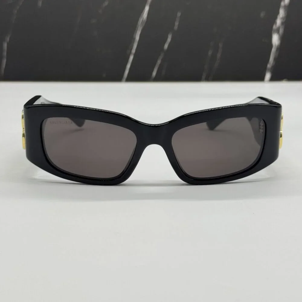 NEW BALENCIAGA BB0360S 005 UNISEX BLACK SUNGLASSES